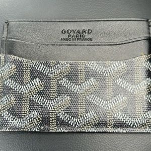 Genuine leather E:Goyard card wallet